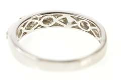 10K White Gold Two Tone Diamond Men's Wedding Band Ring