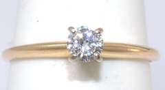 Sweet 0.22CT Diamond Solitaire Ring in 14KT Yellow Gold