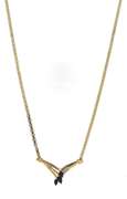 Stunning Yellow Gold Blue Sapphire and Diamond Necklace