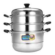 28cm 3 Tier Stainless Steel Steamer Cookware Pot Set
