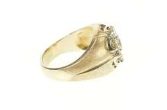 14K Yellow Gold 1.81 Ctw 1960's Round Diamond Cluster Men's Ring
