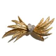 14 K Diamond Pave Broach