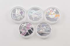 2010 Tuvalu $ Famous Ballets 1 Oz Silver Proof Coin 5 Coin Set Box/COA