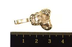 14K Yellow Gold Classic Textured Raw Nugget Statement Pendant