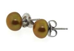 Sterling Silver Pearl Stud Earrings