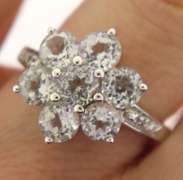 Sterling Silver Opal And Pink Saphires Ring