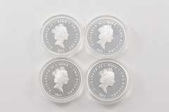 2011 Niue $2 1 Oz .999 Fine Silver - 4 Coin Set - Fancy Display & COA