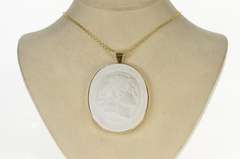 14K Yellow Gold Staatliche Museen zu Berlin Meissen Cameo Pendant