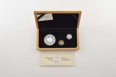 (3) 1989 Canada 5 Dollars Silver, Gold & Platinum Maple Leaf Commem.