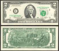 $2 1976 FRN Faulty Alignment on face XF