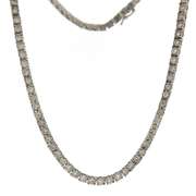 Impressive White Gold 8cts Diamond Tennis Necklace