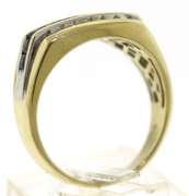 Divine Princess Cut Blue Sapphire and Diamond Ring