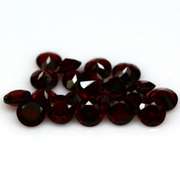 Rich round cut 8.86ct Garnet set