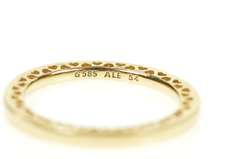 14K Yellow Gold Hearts of Pandora Designer Stackable Band Ring
