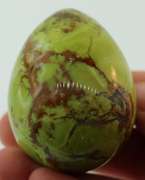 Beautiful 527ct green Opal and matrix egg