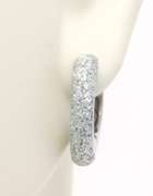 Great White Gold Glitter Hoop Earrings