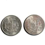 2 Frosty White BU 1902 O Morgan Dollars From A Roll