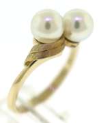Elegant 6.5mm Double Pearl Ring