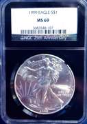 1999 NGC MS69 Silver Eagle