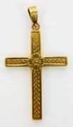 Vintage 10K Gold Cross Pendant