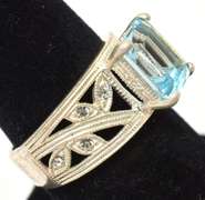 Sterling Silver Blue Topaz Ring