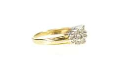 10K Yellow Gold Diamond Encrusted Graduated Statement Band Ring