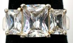 Sterling Silver CZ Cocktail Ring