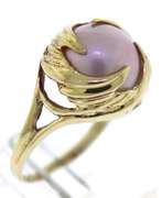 Beautiful Yellow Gold Pink Mabe Pearl Ring