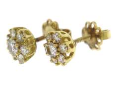 Sparkling 18kt Diamond Stud Earrings