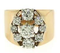 Gorgeous 1.50ctw Retro Cluster Diamond Ring