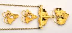 Black Hills Gold Pendant & Earring Suite