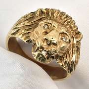 Detailed Lion Ring