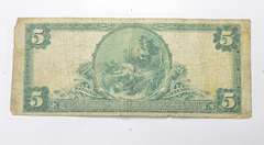 1902 $5.00 New York, NY. United States National Currency Large Note