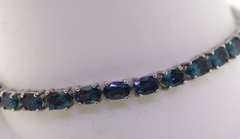 Sterling Silver London Blue Topaz Tennis Bracelet