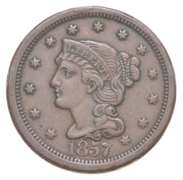 1857 Braided Hair Large Cent