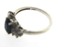 Sterling Silver Opal And Pink Saphires Ring