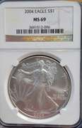 2004 NGC MS69 Silver Eagle