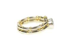 Platinum 1.00 Ct Diamond Bamboo Bridal Set Engagement Ring