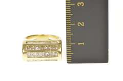 14K Yellow Gold 2.00 Ctw Five Row Princess Diamond Statement Ring