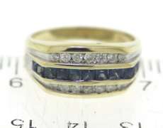 Divine Princess Cut Blue Sapphire and Diamond Ring