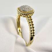 Dazzling Pavé Diamond Ring in 14 K Yellow Gold