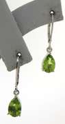 Sterling Silver Peridot Drop Earrings