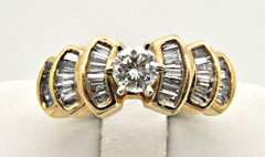 LADIES 14K DIAMOND ENGAGEMENT RING