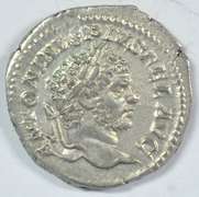 Near Mint Caracalla Roman Silver Denarius, 198-217 AD