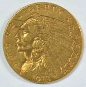 Very pretty 1913 US $2.50 Indian Gold Piece. Lovely