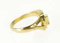 18K Yellow Gold 0.30 Ct Emerald Cut Emerald Ornate Fashion Ring