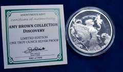 Amy Brown Discovery 1 OZ Silver Round With COA