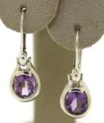 Sterling Silver Amethyst Drop Earrings