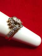 LADIES 14K YELLOW GOLD DIAMOND WEDDING SET 1.50 CARAT