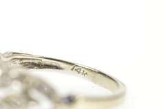 14K White Gold 0.23 Ctw Art Deco Diamond Wedding Band Ring